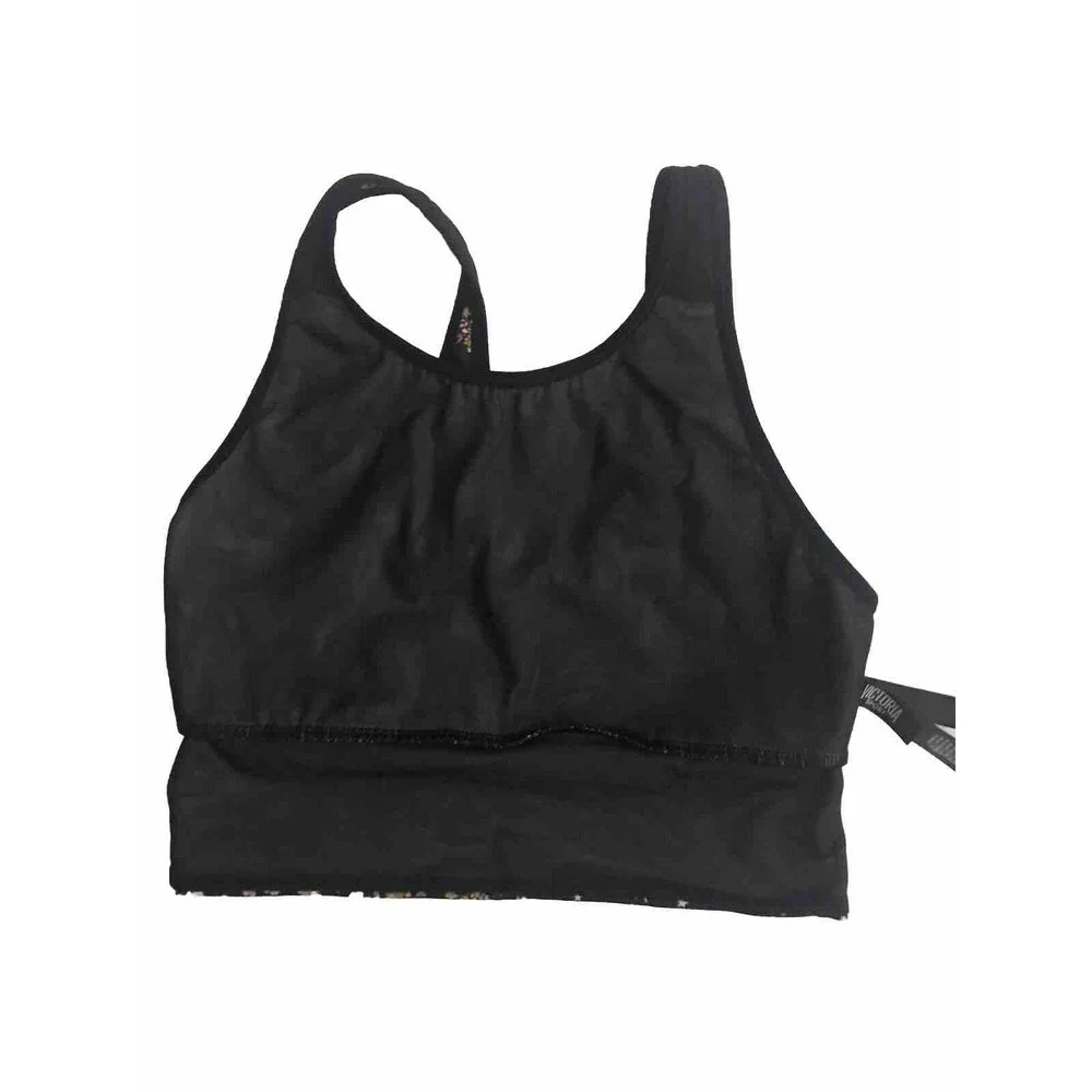 Victoria Sport Black Floral Tan/k Bra Size XS/XP